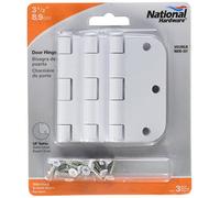 National MFG/Spectrum Brands HHI N830-337 Door Hinge, 3.5-Inch, White, 3-Pack