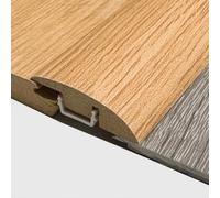 National Mouldings Eurohome Ravensdale Oak Ramp Reducer Laminate Wood Flooring Mdf Ramp Edge Threshold Trim 0.9M Long Door Bar Adjustable 7-12mm