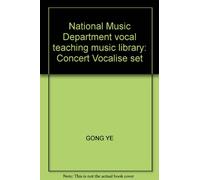 National Music Department vocal teaching music library: Concert Vocalise set