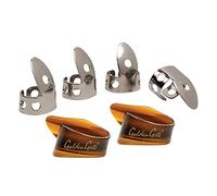 National NP1-8T Thumb & Finger Pick Pack - Stainless Steel/Mock Tortoise - Large