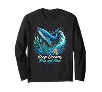 National Ocean Month Keep Oceans Blue and Alive Summer Vibes Long Sleeve T-Shirt