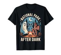 National Park After Dark Camping Alien Bigfoot Ghost T-Shirt