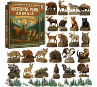 National Park Animals Advent Calendar 2025, 24 Days of Collectible 2D Acrylic Wildlife Ornaments, Animal Combination Pendant Decorations, Educational Gift for Nature Lovers (2 pcs)