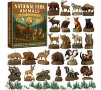 National Park Animals Advent Calendar 2025, 24 Days of Collectible 2D Acrylic Wildlife Ornaments, Animal Combination Pendant Decorations, Educational Gift for Nature Lovers (1 pc)