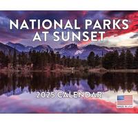National Park Calendar 2025 Parks At Sunset Monthly Wall Calender 12 Month | Made In The USA