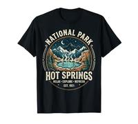 National Park Hot Springs Relax Explore Refresh Vintage Art T-Shirt