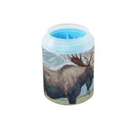 National Park Moose Portable Dog Paw Cleaner Silicone Brush Soft Pets Bathing Brush for Small & Medium Dogs