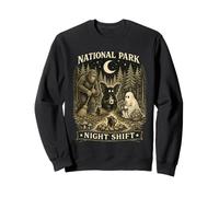 National Park Night Shift Cryptid Campfire Vintage Bigfoot Sweatshirt
