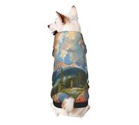 National Park Printed Dog Hoodie Soft Dog Sweatshirt Cute Cat Dog Clothes for Small Dogs Kitten Puppy, M