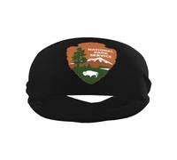 National Park Service Sports Sweatbands for Men Women Non Slip Elastic Wristbands Headbands for Basketball Tennis Workout Gym Yoga Absorbent Breathable (Black)