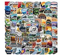 National Park Stickers 100 pcs Vinyl Adventure Nature Outdoor Travel Stickers Wilderness Hiking Camping Stickers for Laptop Water Bottle Hydro Flask Luggage Scrapbook Car Bike Skateboard Suitcase
