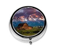 National Park This Small, Printed, Round Pill Box is a Portable Pill and Vitamin Organizer Perfect for Pockets, Purses, and Travel.