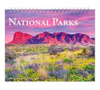 National Parks | 2027 7.5 x 6 Inch Monthly Double-View Easel Desk Calendar | BrownTrout | Scenic Yosemite Yellowstone