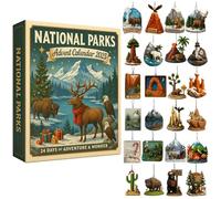 National Parks Advent Calendar 2025, 24 Day Christmas Vacation Advent Calendar with Unique Ornaments, Christmas Advent Calendar 2025 for Nature Lovers Outdoor Enthusiast Collectible Gift