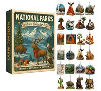National Parks Advent Calendar 2025, 24 Days Christmas Countdown Calendar with 24 legendary landscapes and wildlife, Countdown Surprise Gifts for explorers, and nature lovers