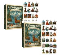 National Parks Advent Calendar 2025, 24 Days Christmas Countdown Calendar with Collectible Ornaments of America’s National Parks, Wildlife & Landscapes, Gift for Nature Lovers & Families (Blue,2PCS)