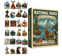 National Parks Advent Calendar 2025 - 24 Days Christmas Countdown Collectible Ornaments (Parks, Wildlife, Landscapes) Gift for Nature Lovers & Families