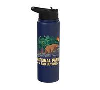 National Parks and Beyond Bear Forest Stainless Steel Insulated Water Bottle
