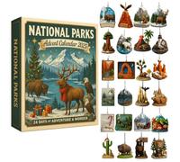 National Parks Christmas Advent Calendar 2026, 24 Day Acrylic Ornaments
