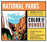 National Parks Color by Number Kit: Bring to Life Five of America's Most Beautiful Places - Includes: 5 Colored Pencils with 10 Colors, 5 ... Companion Book with Information on the Parks
