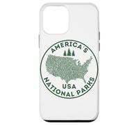 National Parks Map Hiking Travel Camping Outdoors Retro USA Case for iPhone 12 mini