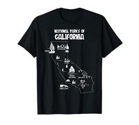 National Parks Of California Map T-Shirt