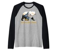 National Parks Save Our Parks Bear Silhouette Nature Scenery Raglan Baseball Tee