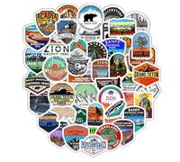 National Parks Stickers Waterproof Motivational Stickers Positive Stickers Laptop Stickers for Adults Kids Journal Scrapbooking Notebook Stickers Pack - 100 Pcs