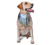 National Parks Sunshine Trees Dog Bandanas Triangle Puppy Scarfs for Boy and Girl, Washable Daily Bibs Handkerchief Customize Dog & Cat Neckwear, Birthday Cute Soft Pet Scarf Kerchief