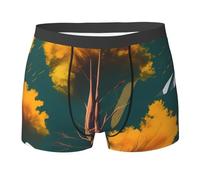 National Parks Sunshine Trees Print Men's Boxer Briefs Breathable Stretch Underwear for Everyday Active Wear Range