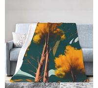 National Parks Sunshine Trees Print Premium Ultra-Soft Micro Fleece Blanket - Anti-Pilling Air Conditioning Throw for Bed, Sofa, Camping & Travel
