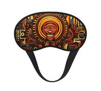 National Pattern Print Black Out Eye Mask for Sleeping Airplane, Sleep Mask Polyester for Home and Travel