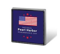 National Pearl Harbor Remembrance Day Pins Square Badge Lapel Pin Enamel Buttons Party Decorations