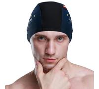 National Pow Mia Recognition Day Blue Waterproof Swimming for Short Bald Hair Waterproof Swimming for Men Hair Protection and Resistance Reduction Gorro para Nadar