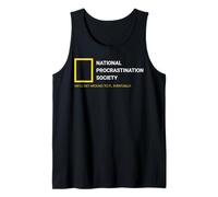National Procrastination Society Sarcastic Humor Graphic Tank Top