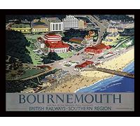 National Railway Museum "Bournemouth - Beach Framed Print, Multi-Colour, 30 x 40 cm