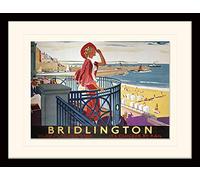 National Railway Museum "Bridlington - View Mounted and Framed Print, Multi-Colour, 30 x 40 cm