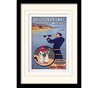 National Railway Museum "Brighton Railway Mounted and Framed Print, Multi-Colour, 30 x 40 cm