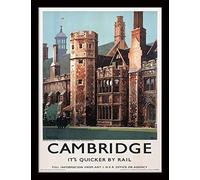 National Railway Museum "Cambridge - Peterhouse Framed Print, Multi-Colour, 30 x 40 cm