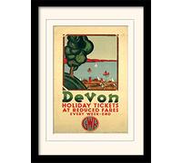 National Railway Museum Devon (7) Mounted & Framed 30 x 40cm Print, MDF, Multi-Colour, 42 x 32 x 2.4 cm