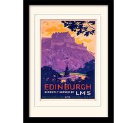 National Railway Museum Edinburgh (2) Mounted & Framed 30 x 40cm Print, MDF, Multi-Colour, 42 x 32 x 2.4 cm