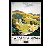 National Railway Museum FP10164P-PL Yorkshire Dales (1) Framed 30 x 40cm Print, MDF, Multi-Colour, 42 x 32 x 2.4 cm