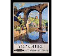 National Railway Museum FP10299P-PL Yorkshire Knaresborough Framed 30 x 40cm Print, MDF, Multi-Colour, 42 x 32 x 2.4 cm