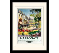 National Railway Museum "Harrogate (2)" Mounted and Framed Print, Multi-Colour, 30 x 40 cm