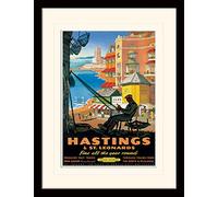 National Railway Museum "Hastings and St. Leonards Mounted and Framed Print, Multi-Colour, 30 x 40 cm