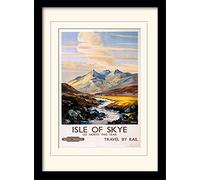 National Railway Museum Isle of Skye (1) Mounted & Framed 30 x 40cm Print, MDF, Multi-Colour, 42 x 32 x 2.4 cm