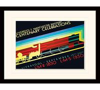 National Railway Museum Liverpool & Manchester (Centenary Celebrations by P Irwin Brown) Framed Print + Mount