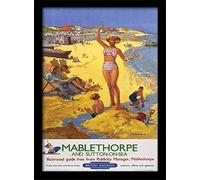 National Railway Museum "Mablethorpe Framed Print, Multi-Colour, 30 x 40 cm