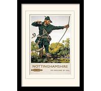 National Railway Museum Nottinghamshire Mounted & Framed 30 x 40cm Print, MDF, Multi-Colour, 42 x 32 x 2.4 cm