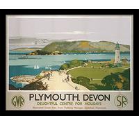 National Railway Museum Plymouth (3) Framed 30 x 40cm Print, MDF, Multi-Colour, 42 x 32 x 2.4 cm